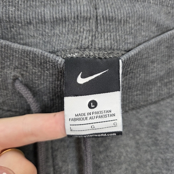 Nike Grey Drawstring Waist Wide Leg Athletic Fitness Sporty Sweatpants Size L - Picture 4 of 9